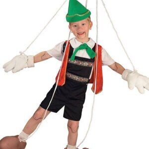 Pinocchio Puppet Jumpsuit Child Costume-Medium